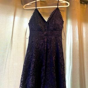 Blue lace dress